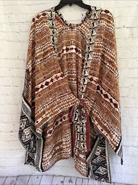G Native themed Kimono with tie front like new